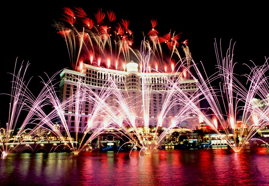 The luminescent beauty of the Bellagio hotel